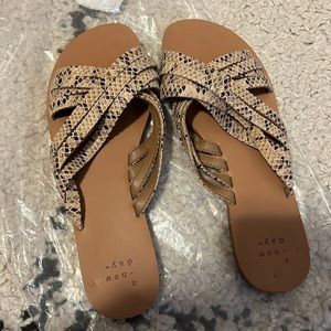 A New Day Snakeprint Sandals - Size 6